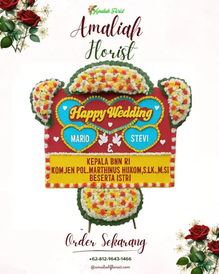 Papan Bunga Pernikahan Selomirah